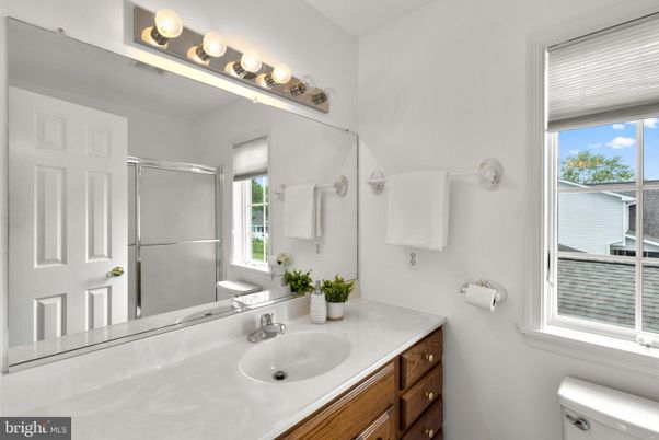 Bathroom, Dual Sink Vanities, Glass Shower, Interior