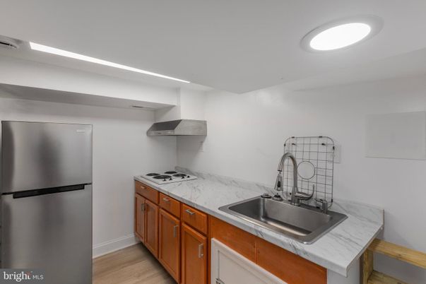 Interior, Kitchen, Marble Walls, Wood Texture Flooring