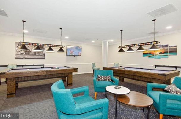 Billiard Table, Game Room, Interior, Pendant Lights, Recessed Lighting