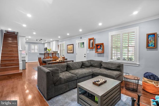 Dining room, Interior, Kitchen, Living room, Pendant Lights, Recessed Lighting, Wood Texture Flooring