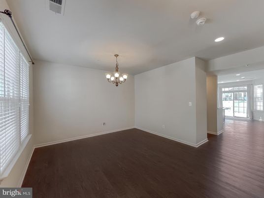 Chandelier, Empty room, Interior, Recessed Lighting, Wood Texture Flooring