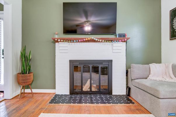 Fireplace, Interior, Wood Texture Flooring
