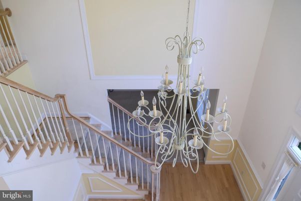 Chandelier, Interior, Wood Texture Flooring