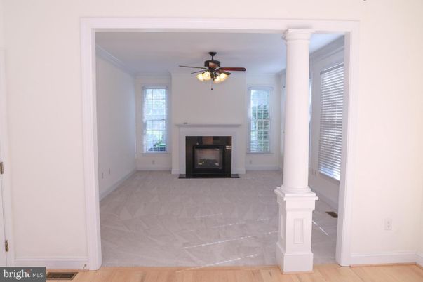 Empty room, Fireplace, Interior, Wood Texture Flooring