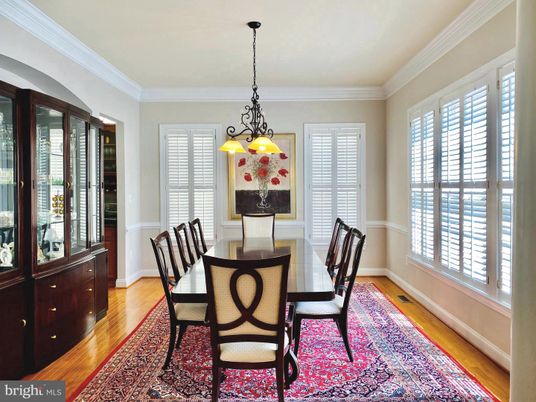 Chandelier, Dining room, Interior, Pendant Lights, Wood Texture Flooring