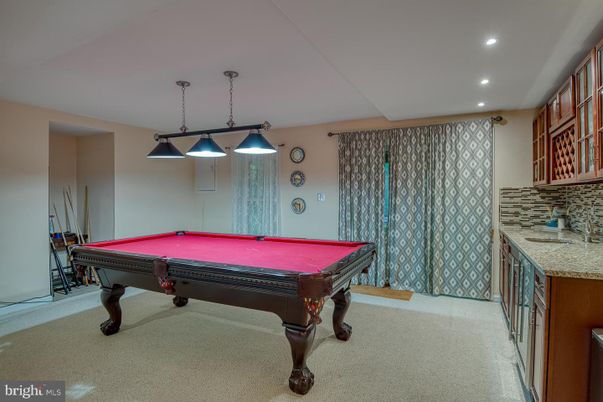 Billiard Table, Game Room, Interior, Pendant Lights, Recessed Lighting