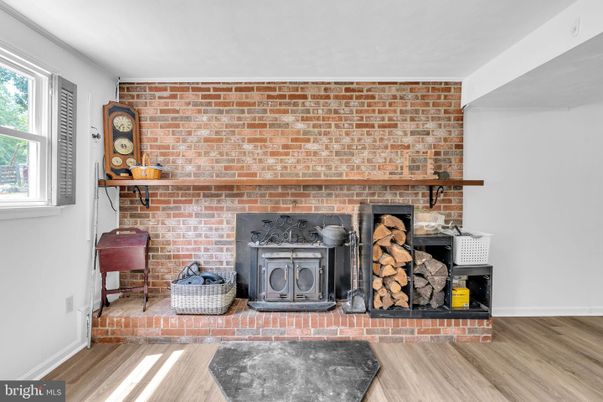 Fireplace, Interior, Stone Walls, Wood Texture Flooring