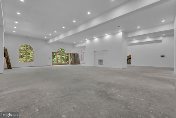 Empty room, Fireplace, Interior, Recessed Lighting