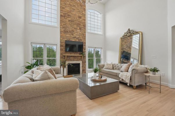 Fireplace, Interior, Living room, Stone Walls, Wood Texture Flooring