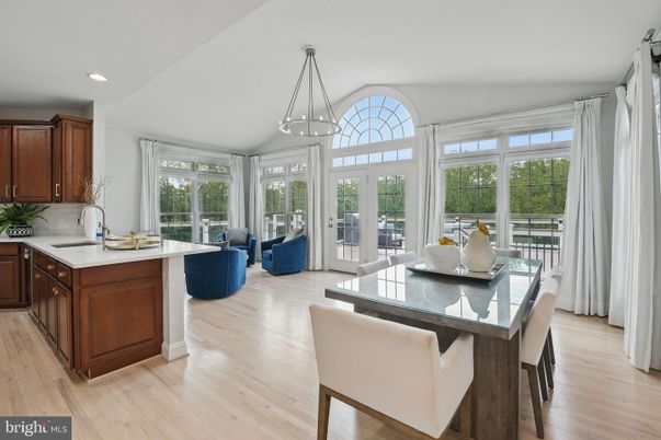 Dining room, Interior, Kitchen, Living room, Pendant Lights, Recessed Lighting, Wood Texture Flooring