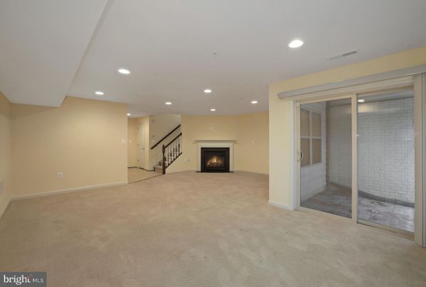 Empty room, Fireplace, Interior, Recessed Lighting