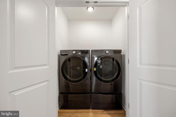 Interior, Recessed Lighting, Utility Closets, Washer, Wood Texture Flooring