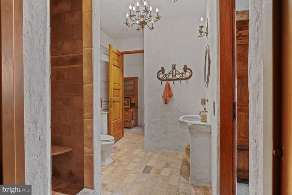 Bathroom, Chandelier, Interior