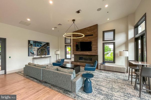 Fireplace, Interior, Living room, Pendant Lights, Recessed Lighting, Wood Texture Flooring, Wooden Walls