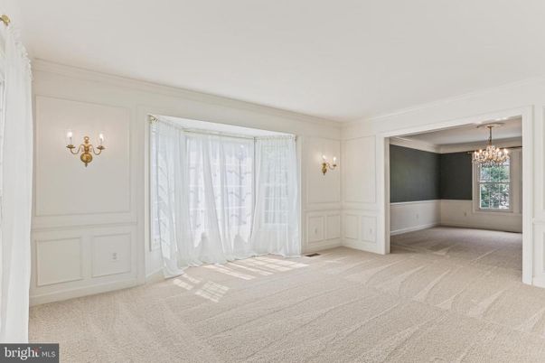 Chandelier, Empty room, Interior