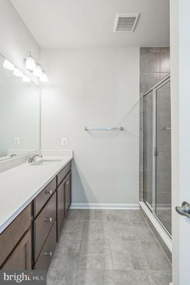 Bathroom, Dual Sink Vanities, Glass Shower, Interior