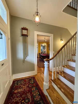 Chandelier, Dining room, Interior, Pendant Lights, Wood Texture Flooring
