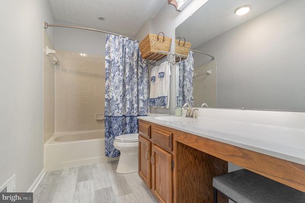 Bathroom, Interior, Recessed Lighting, Wood Texture Flooring