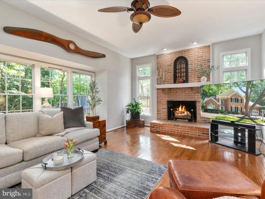 Fireplace, Interior, Living room, Recessed Lighting, Stone Walls, Wooden Beams, Wood Texture Flooring