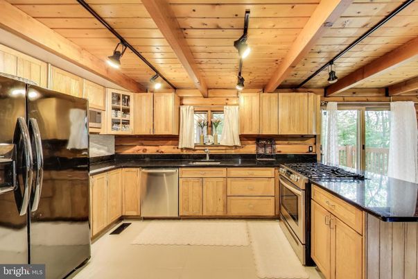 Interior, Kitchen, Stainless Steel Appliances, Wooden Beams, Wooden Ceilings
