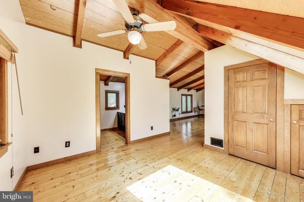 Empty room, Interior, Wooden Beams, Wooden Ceilings, Wood Texture Flooring