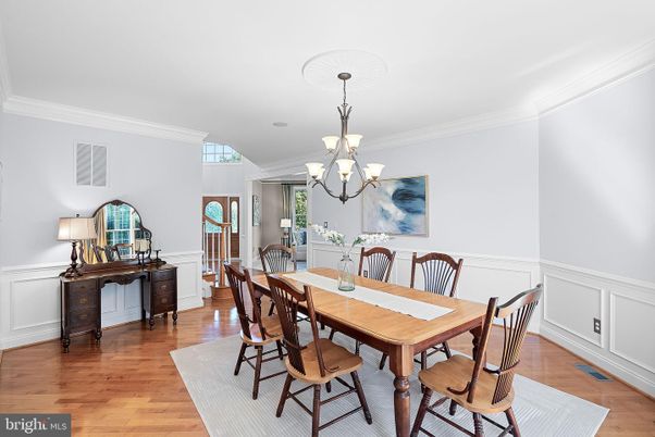 Chandelier, Dining room, Interior, Wood Texture Flooring