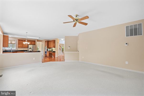 Empty room, Interior, Kitchen, Stainless Steel Appliances, Wood Texture Flooring