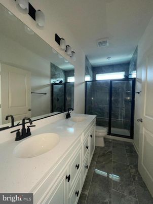 Bathroom, Dual Sink Vanities, Glass Shower, Interior