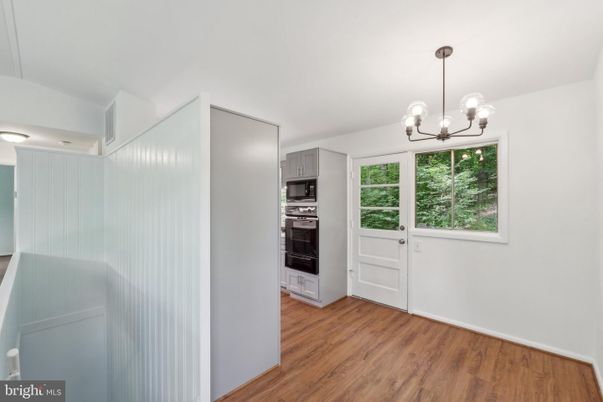 Interior, Kitchen, Pendant Lights, Stainless Steel Appliances, Wood Texture Flooring