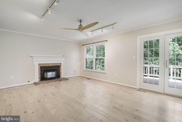 Empty room, Fireplace, Interior, Wood Texture Flooring