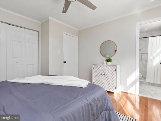 Bedroom, Interior, Marble, Marble Walls, Wood Texture Flooring