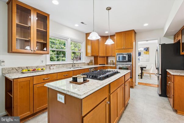 Dining room, Interior, Kitchen, Pendant Lights, Recessed Lighting, Stainless Steel Appliances