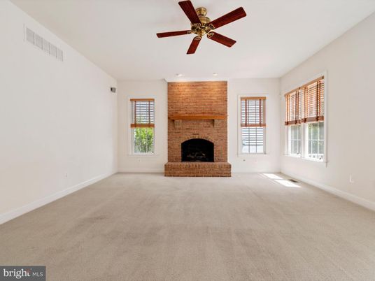 Empty room, Fireplace, Interior, Recessed Lighting