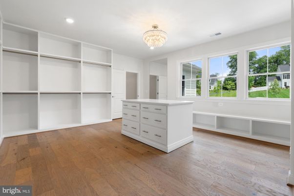 Chandelier, Interior, Recessed Lighting, Walk-in Closets, Wood Texture Flooring