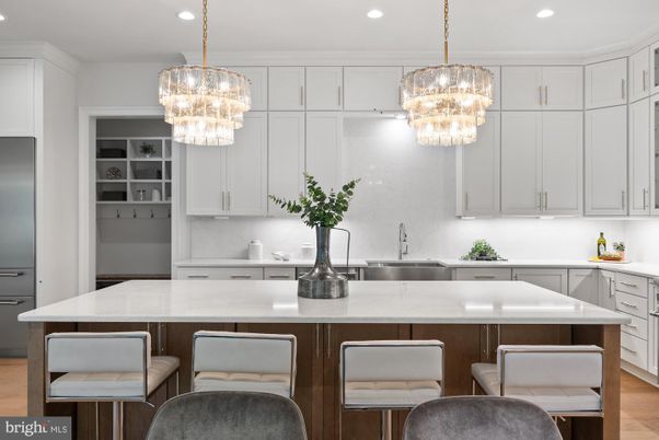 Chandelier, Interior, Kitchen, Recessed Lighting, Wood Texture Flooring