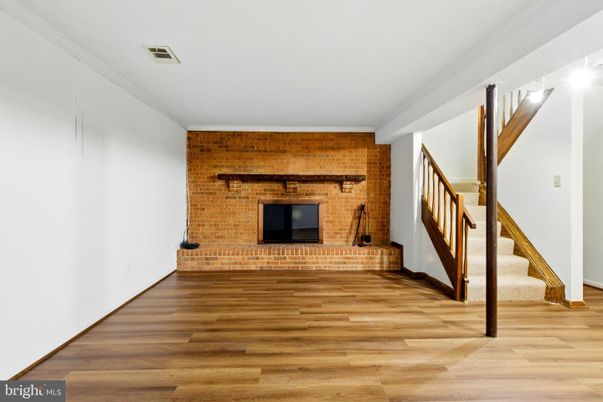 Empty room, Interior, Stone Walls, Wood Texture Flooring