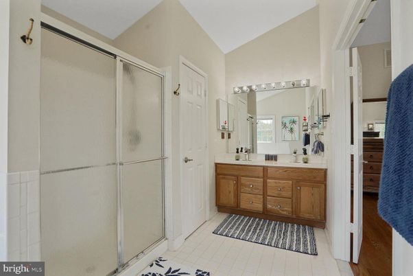 Bathroom, Dual Sink Vanities, Glass Shower, Interior