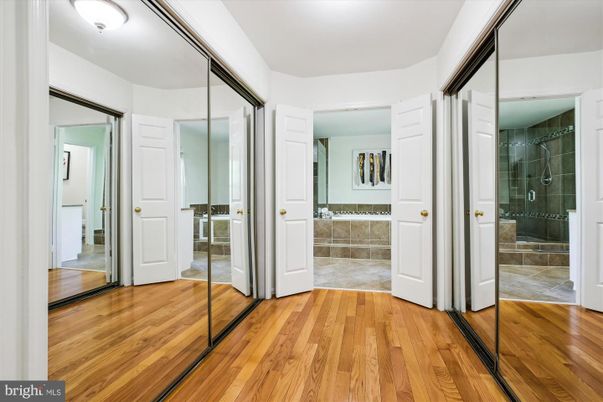 Bathroom, Glass Shower, Interior, Wood Texture Flooring