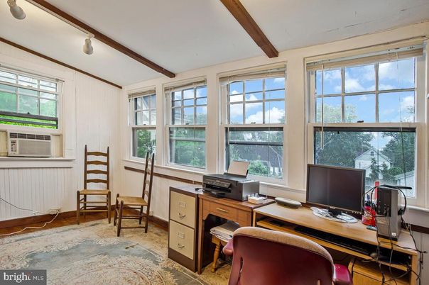 Home Office, Interior, Wooden Beams