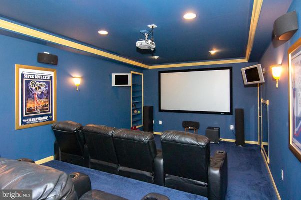 Home Theatre Room, Interior, Projection Screen, Recessed Lighting, Theatre Room