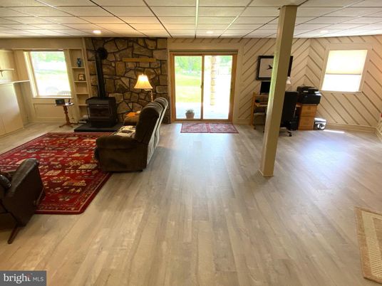 Interior, Stone Walls, Wood Texture Flooring