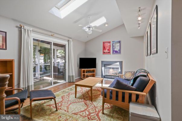 Fireplace, Interior, Recessed Lighting, Wood Texture Flooring