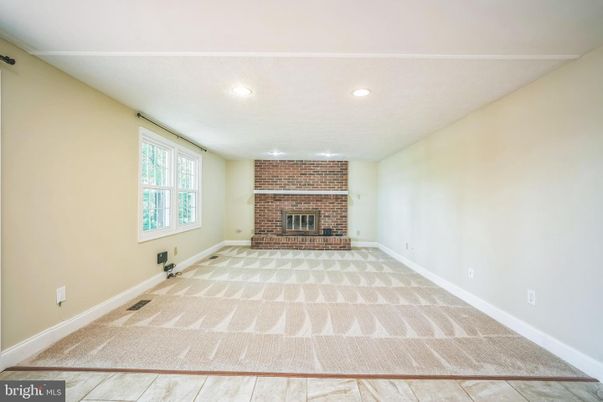 Empty room, Fireplace, Interior, Recessed Lighting