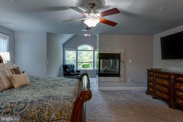 Bedroom, Fireplace, Interior
