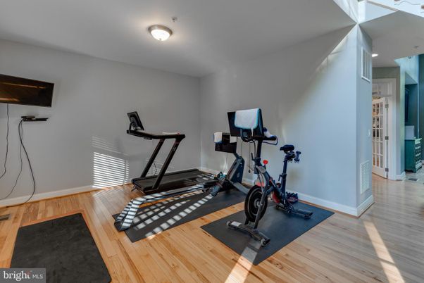 Fitness Equipment, Interior, Wood Texture Flooring