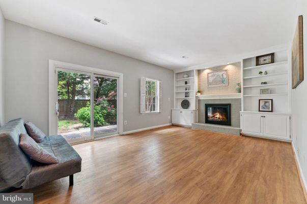Fireplace, Interior, Recessed Lighting, Wood Texture Flooring