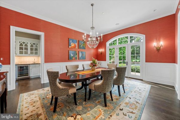 Chandelier, Dining room, Interior, Pendant Lights, Wood Texture Flooring