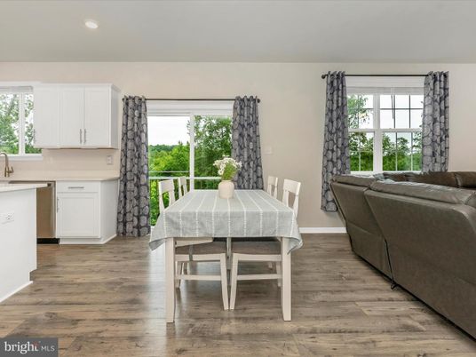Dining room, Interior, Kitchen, Living room, Recessed Lighting, Wood Texture Flooring