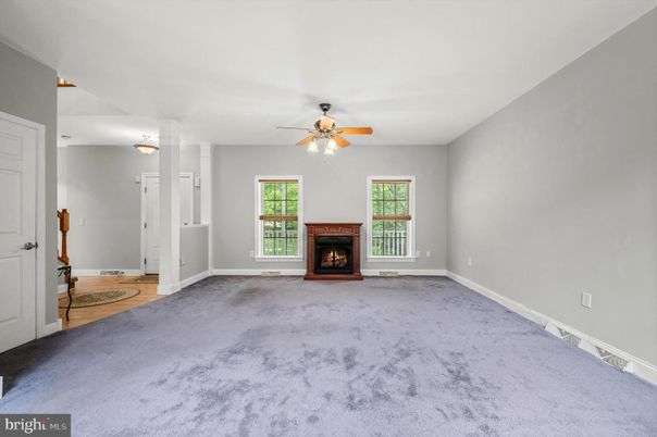 Empty room, Fireplace, Interior