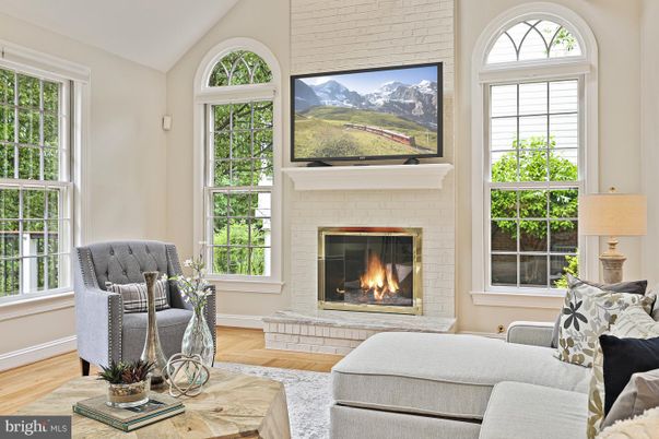 Fireplace, Interior, Living room, Stone Walls, Wood Texture Flooring
